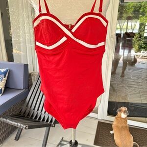 Anne Cole Vibrant Red Swimsuit